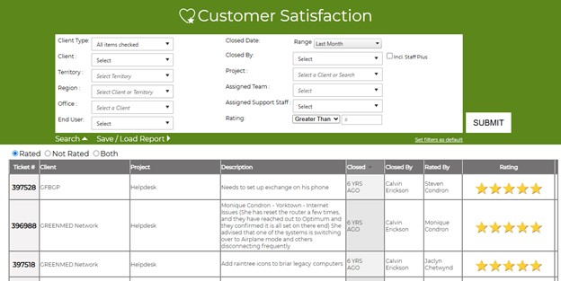 Product Features 5-Star Rating System