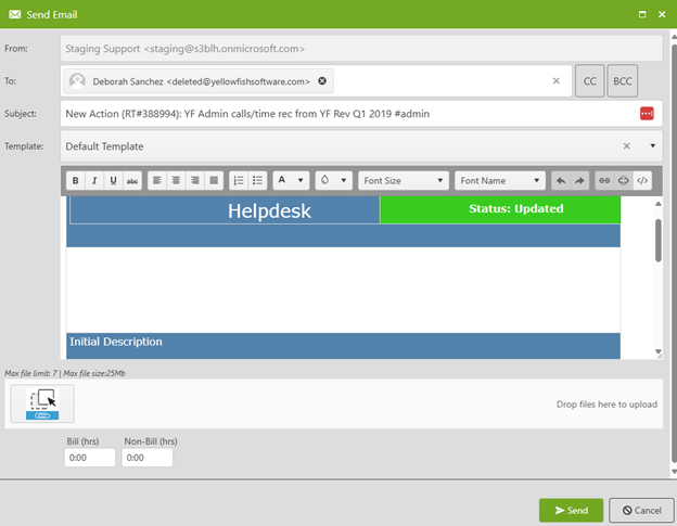 Product Features Send Email Through Tickets